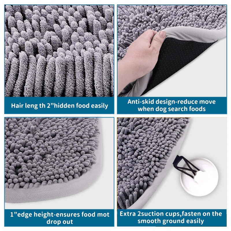 LAMTWEK Snuffle Mat for Dogs, 17" x 21" Dog Snuffle Mat Interactive Feed Game for Boredom, Encourages Natural Foraging Skills and Stress Relief, Easy to Fill Machine Washable - Image 4